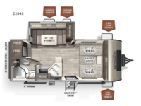 Rockwood Mini Lite 2204S Floorplan Image
