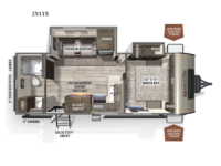 Rockwood Mini Lite 2511S Floorplan Image