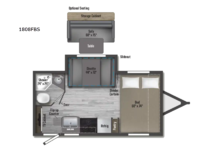 Used 2022 Winnebago Industries Towables Micro Minnie 1808FBS image