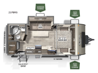 Flagstaff Micro Lite 21FBRS Floorplan