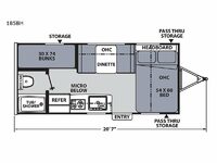 Apex Nano 185BH Floorplan Image