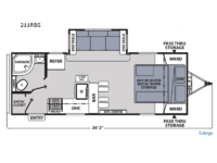 Apex Ultra-Lite 211RBS Floorplan Image
