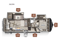 Rockwood Ultra Lite 2622RK Floorplan Image
