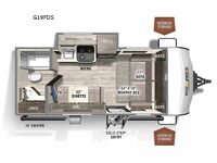 Rockwood GEO Pro 19FDS Floorplan Image