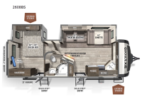 Rockwood Ultra Lite 2608BS Floorplan Image