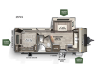 Flagstaff Micro Lite 25FKS Floorplan
