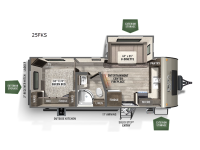 Flagstaff Micro Lite 25FKS Floorplan