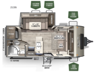 Flagstaff Micro Lite 21DS Floorplan Image