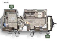 2023 Forest River RV Flagstaff Super Lite 26FKBS Floorplan