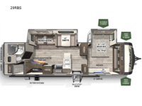 2023 Forest River RV Flagstaff Super Lite 29RBS Floorplan