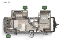 2023 Forest River RV Flagstaff Super Lite 26RLBS Floorplan