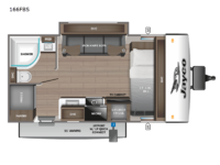 Jay Feather Micro 166FBS Floorplan Image