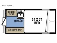 Clipper Camping Trailers 9.0TD Express Floorplan Image