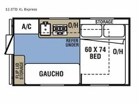 Clipper Camping Trailers 12.0TD XL Express Floorplan Image