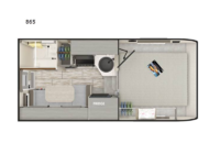Lance Truck Campers 865 Floorplan Image