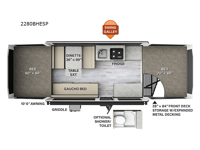 Rockwood Extreme Sports 2280BHESP Floorplan Image