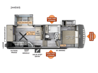 Rockwood Signature 2445WS Floorplan Image