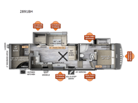 Rockwood Signature 2891BH Floorplan