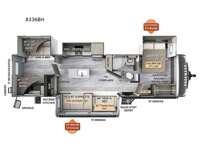 Rockwood Signature 8336BH Floorplan
