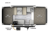 Rockwood Freedom Series 1640LTD Floorplan Image