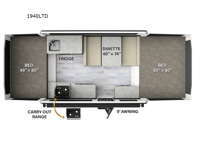 Rockwood Freedom Series 1940LTD Floorplan