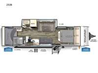 Cherokee Wolf Pup 25JB Floorplan Image