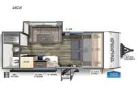 Cherokee Wolf Pup 16CW Floorplan Image