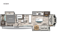 Cedar Creek Cottage 40CBAR Floorplan Image