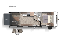 Wildwood X-Lite 251SSXL Floorplan Image