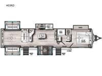 Sierra Destination Trailers 403RD Floorplan Image