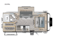 Overland Series 221MSL Floorplan