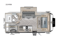 Overland Series 221MDB Floorplan
