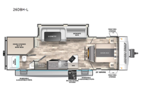 Cherokee Alpha Wolf 26DBH-L Floorplan Image
