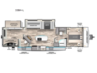 Cherokee Alpha Wolf 33BH-L Floorplan