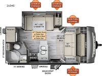 Rockwood Mini Lite 2104S Floorplan