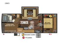 Back Country Series MTN TRX 23BCS Floorplan Image