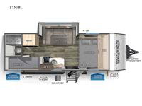 Cherokee Wolf Pup Black Label 17JGBL Floorplan Image