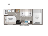 Four Winds 22E Chevy Floorplan Image