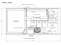 Camino 88 Couch / Bunk Bed Floorplan Image