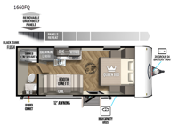 Ozark 1660FQ Floorplan Image