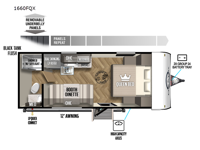 Ozark 1660FQX Floorplan Image