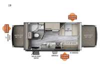 Rockwood Roo 19 Floorplan Image