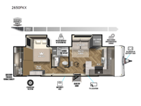 Ozark 2650FKX Floorplan Image