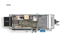 Cherokee Wolf Pup 18RJB Floorplan Image