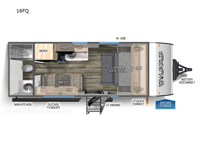 Cherokee Wolf Pup 16FQ Floorplan Image