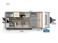 Cherokee Wolf Pup 14CC Floorplan Image
