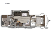 Kodiak Ultra-Lite 302BHSL Floorplan Image