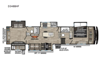 Durango D348BHF Floorplan Image