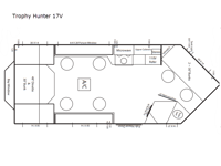 Ice Castle Fish Houses Trophy Hunter 17V Floorplan Image