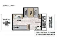 Clipper Camping Trailers 1285SST Classic Floorplan Image